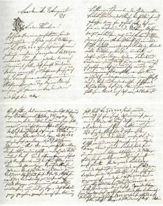 Brief von Carl Röchling an seinen Bruder Theodor, er handelt um den Kauf der Hütte. (Quelle: Saarstahl AG)