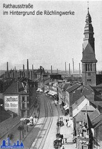 1925: Blick in die Rathausstraße