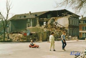 1987: Bergstr. 30, Abriss alte Bergschule. Foto: Manfred Freytag