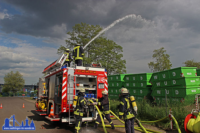 Übung mit Löschmonitor Übung mit Löschmonitor