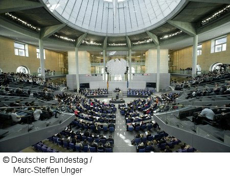 Blick in den Plenarsaal während der Haushaltsdebatte.