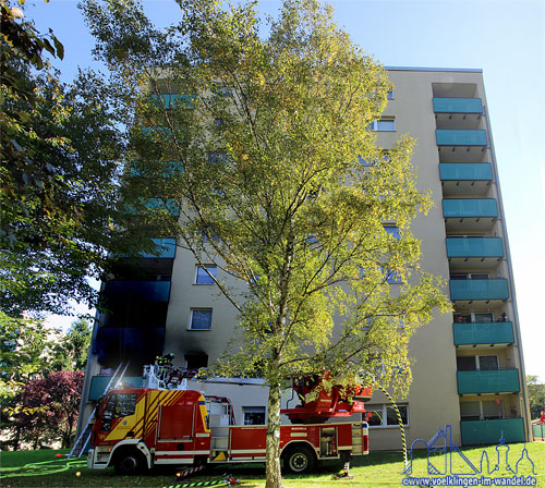 Hochausbrand in Völklingen-Wehrden