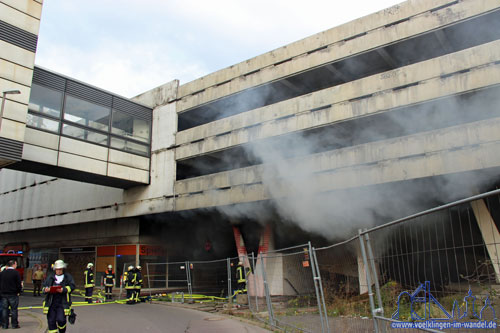 Brand von Unrat an Völklinger Kaufhof