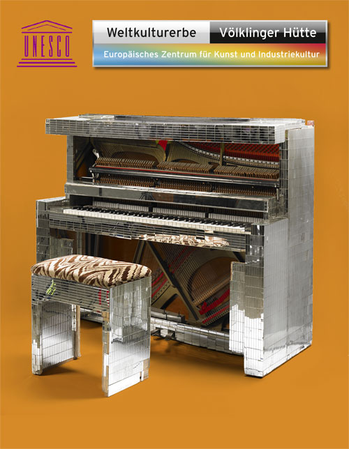 Mit Spiegelglas besetztes Bühnenklavier von Elton John. Auf diesem Instrument spielte er 1973 ein Konzert in Köln Copyright: Weltkulturerbe Völklinger Hütte/Hans-Georg Merkel Mit Spiegelglas besetztes Bühnenklavier von Elton John. Auf diesem Instrument spielte er 1973 ein Konzert in Köln Copyright: Weltkulturerbe Völklinger Hütte/Hans-Georg Merkel