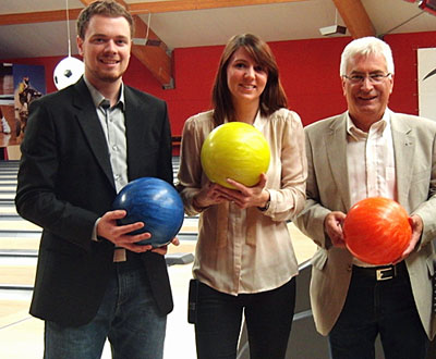 Nicolas Wallior, Charlotte Guldner und Oberbürgermeister Klaus Lorig