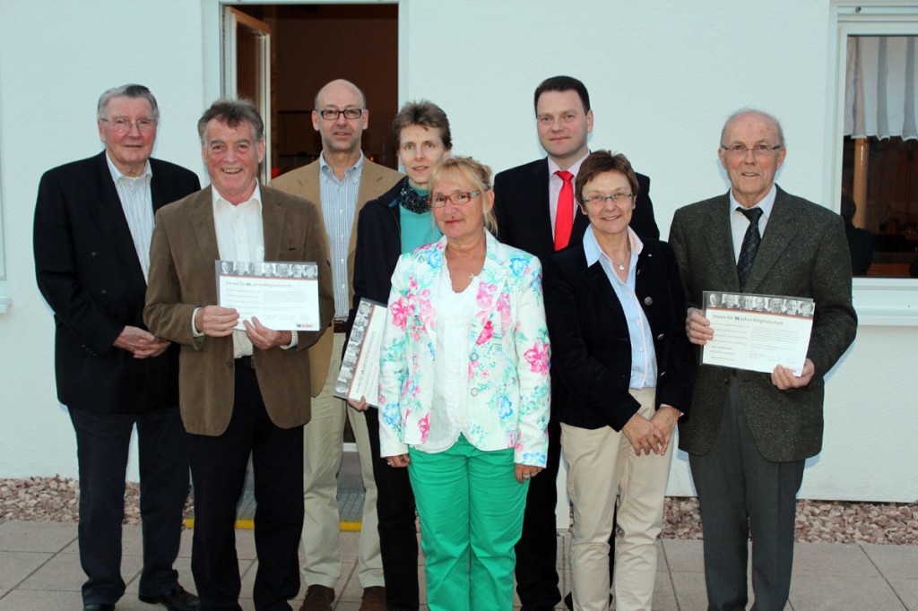 Von links nach rechts: Prof. Heinrich Schüssler, Hans Joachim Hoffmann, Stefan Rabel, Sabine Pick, Ellen Seewald, Michael Adam, Gisela Rink, Leodegar Probst