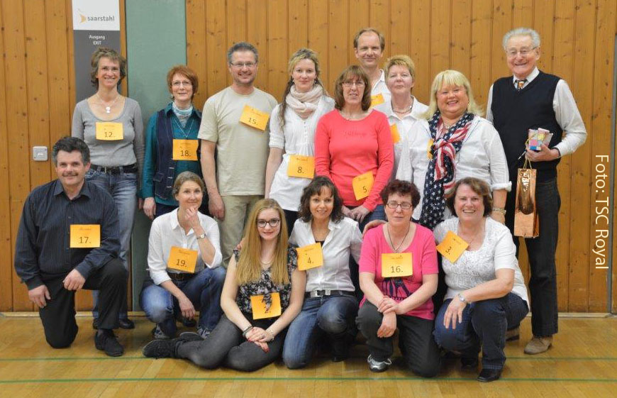 DTSA-Abnahme im Linedance TSC Royal (rechtsaußen Abnehmer Carl Kleim)