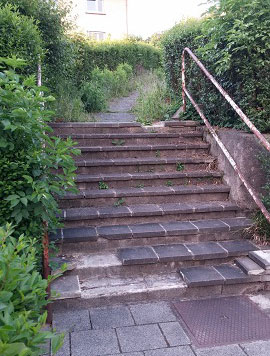 Treppe am "Westende" (Foto: Geisinger)