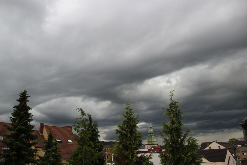 Gewitterwolken über Völklingen