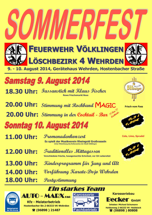 Sommerfest der Feuerwehr Wehrden