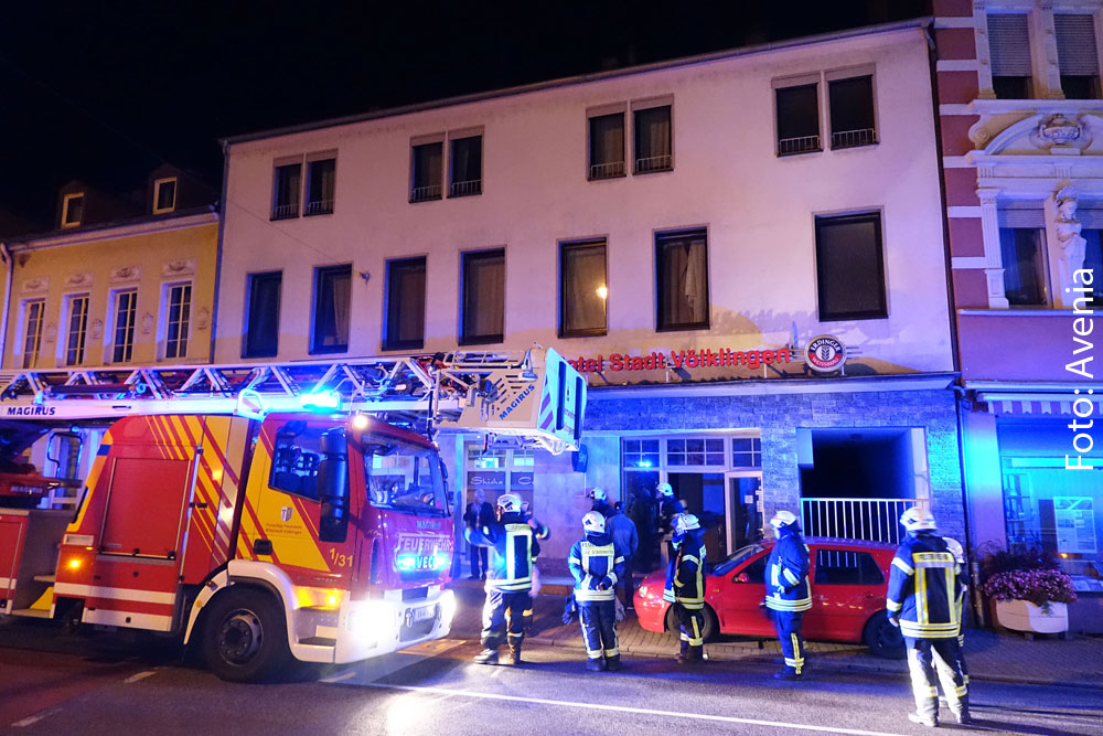Vermeindlicher Brand im Hotel Stadt Völklingen ; Foto: Avenia