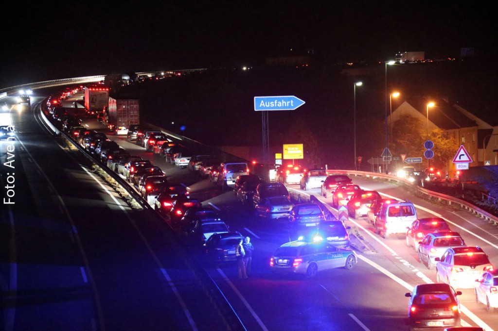 Es bildete sich ein langer Rückstau - wer nach Saarlouis wollte musste geduldig sein (Foto: Avenia)