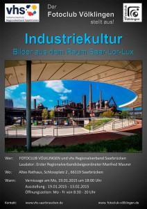 Veranstaltungsplakat: Industriekultur - Bilder aus dem Raum Saar-Lor-Lux