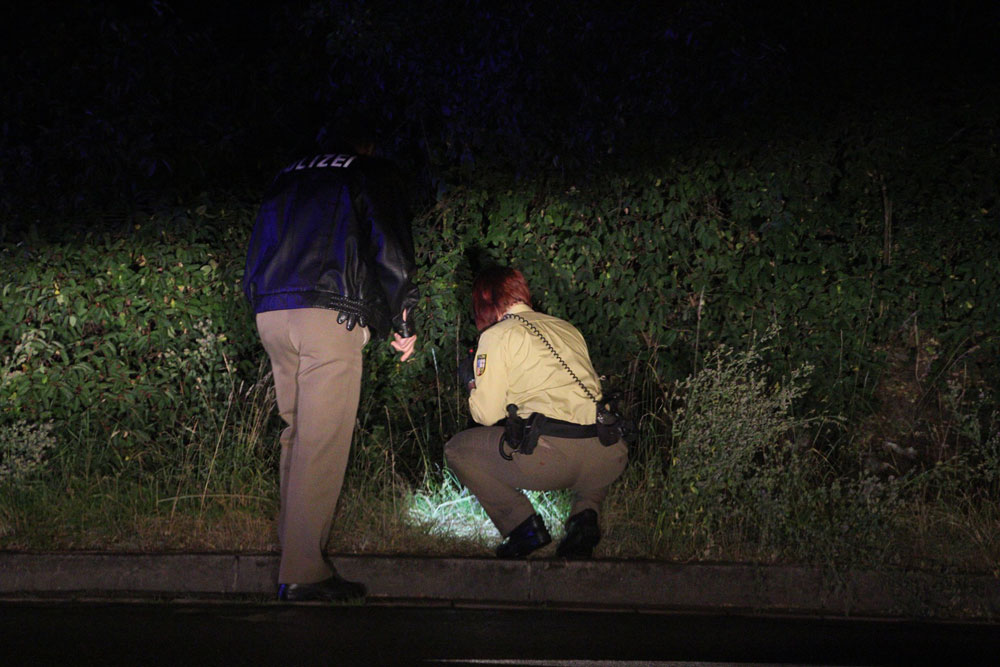 Die Polizei auf Spurensuche (Foto: www.blaulichtreport.saarland - C. Klein)