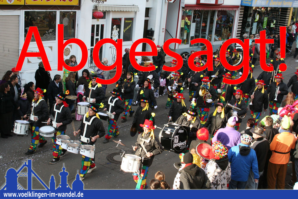 Der Rosenmontagsumzug 2016 wurde wegen schlechtem Wetter abgesagt.