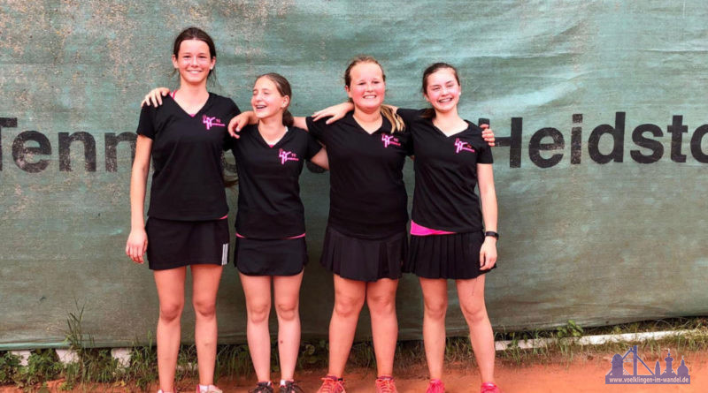 Das Meisterteam der U 15 des TC 77 Völklingen-Heidstock: v. l. n. r.: Nora Hommes, Lara Kreutzer, Emily Becker, Lea Porzia.