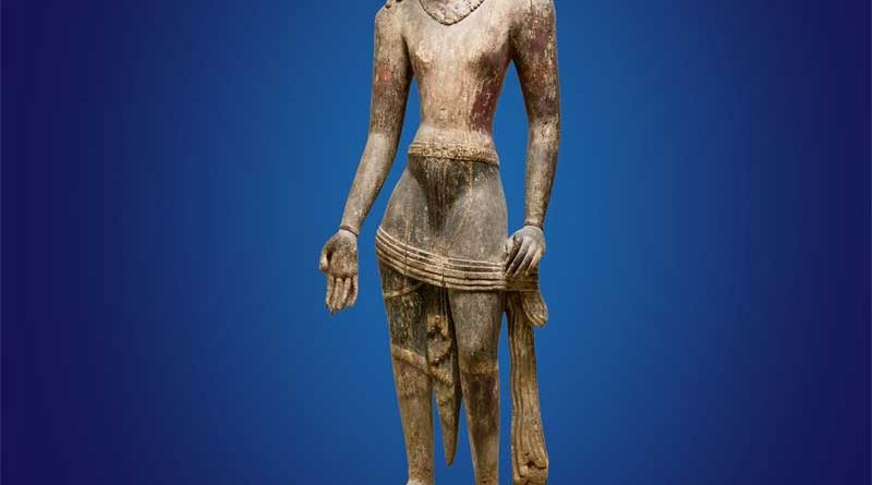 Bodhisattva Avalokiteshvara Nepal, Licchavi-Periode, 8. Jahrhundert n. Chr. Holz mit polychromer Bemalung Höhe 114 cm Privatsammlung Copyright: Weltkulturerbe Völklinger Hütte/Hans-Georg Merkel