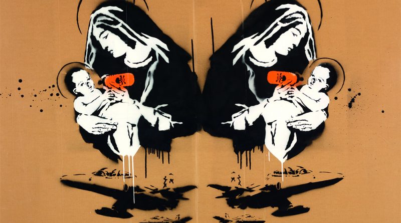 Banksy, Toxic Mary (double), Unique, 2003 Sprühfarbe und Emulsion auf Karton, 206 x 176 cm Galerie Kronsbein, München Copyright: © Weltkulturerbe Völklinger Hütte/Hans-Georg Merkel