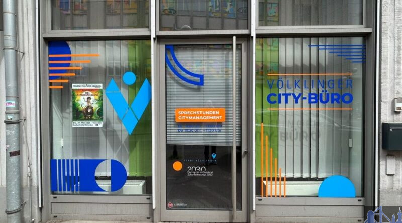 Der Eingang zum neuen City-Büro in der Rathausstraße 28 in Völklingen. Bild: Stadt Völklingen