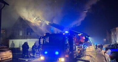 Feuerwehr Völklingen unterstützt in Köllerbach: Großbrand in der Silvesternacht