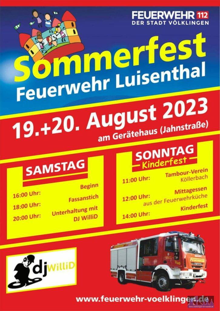 Plakat Sommerfest Luisenthal 2023