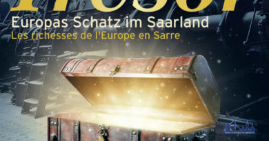 Ausstellungsthemen des Weltkulturerbes Völklinger Hütte 2020 Plakat zur Ausstellung "Mon Trésor - Europas Schatz im Saarland" im Weltkulturerbe Völklinger Hütte, ab 12. September 2020 Copyright Foto: Weltkulturerbe Völklinger Hütte/Glas AG