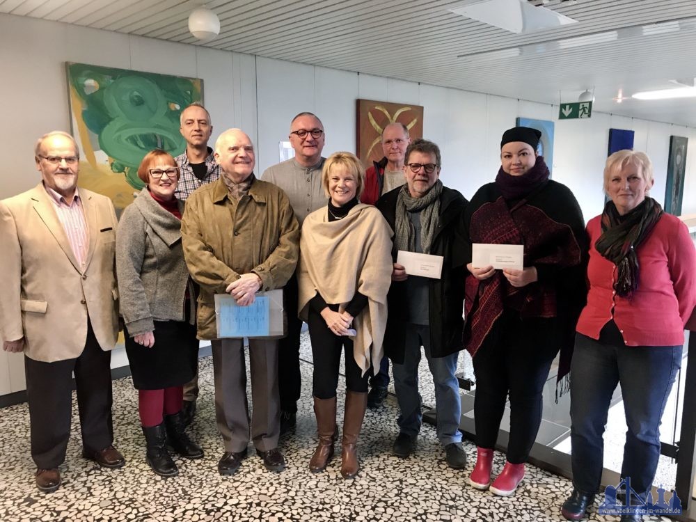 Foto (vlnr): Raimund Lingstädt, Margit Meeth, Patrick Malinowski, Fanz-Josef Petry, Patrick Winter, Christiane Blatt, Reiner Daschmann, Gerhard Weber, Marie-Katrin Schroden, Magdalena Löw Fotonachweis: Stadt Völklingen / Lars Hüsslein