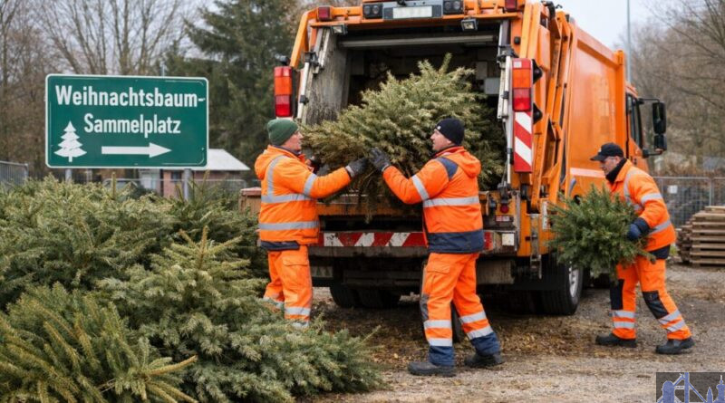 Weihnachtsbaumentsorgung im Stadtteil (Quelle: Chatgpt // KI)
