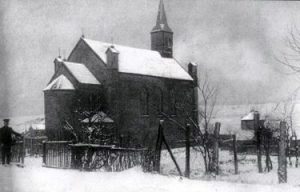 Die erste Kirche Lauterbachs um 1900.