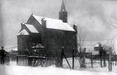 Die erste Kirche Lauterbachs um 1900. © http://www.warndtdom.de