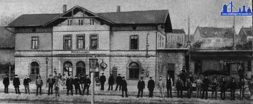Bild des 1. Völklinger Bahnhofs aus dem Jahre 1860 (Rückansicht)