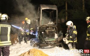 Brand eines Baggers (Foto: FFW Völklingen)