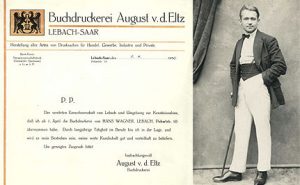 Gründungsunterlage und August von der Eltz © Druckerei von der Eltz