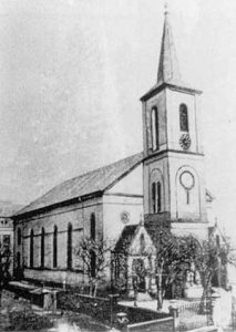 Die erste Sankt Eligius Kirche wurde am 25. Juni 1848 feierlich eingerichtet.