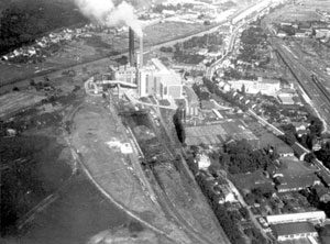 Blick auf das Kraftwerk Fenne zu dieser Zeit