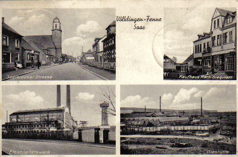 Fenner Postkarte aus dieser Zeit  Sammlung Strempel      V  lklingen Wandel
