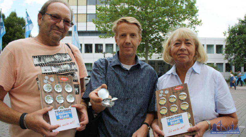 Akteure bei der aktuellen Aktion waren Paul Breuer , Gabriele Specht und Alexander Benzmüller. Foto: Stadt