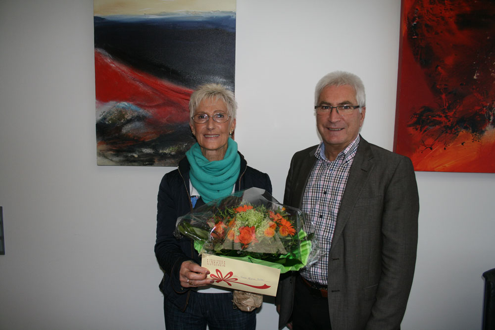 Elvira Richter und OB Klaus Lorig (Foto: Stadt VKL)