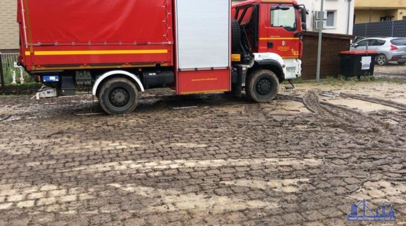 Die Feuerwehr Vöklingen half auch bei den Unwettereinsätzen (Foto: FFW Völklingen)