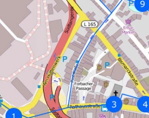 Kartenausschnitt - Karten-Rohmaterial: Daten von OpenStreetMap - Veröffentlicht unter ODbL