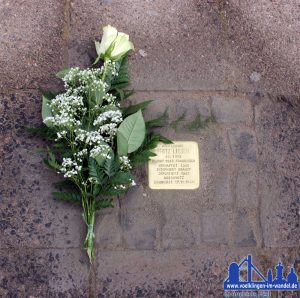 Stolperstein zum Gedenken an Fritz Lieser vor dem AEG. © Andreas Hell