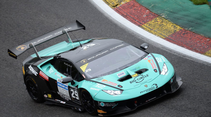 Im 620 PS starken Lamborghini Huracan Super Trofeo fuhr Carrie Schreiner in Spa