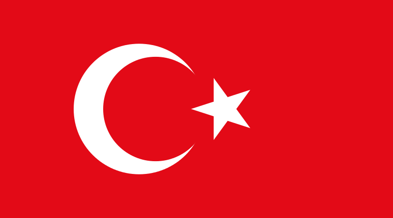 Staatsflagge der Türkei (gemeinfreie Grafik)