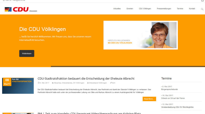 Webseite der CDU Völklingen