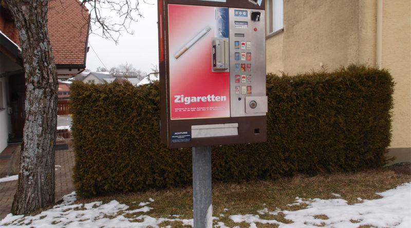 Symbolfoto Zigarettenautomat (Foto: Norbert Utz - CC-BY-SA 4.0-Lizenz - Urheber & Lizenz als Text eingefügt)